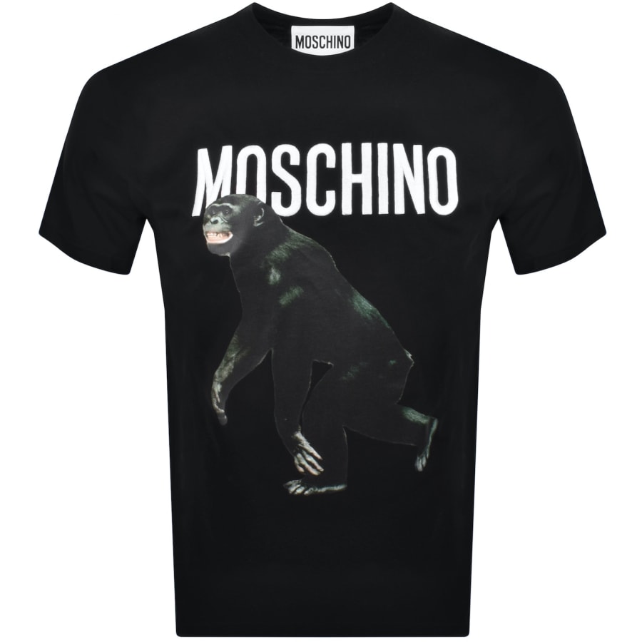 Moschino Monkey Logo T Shirt Black | Mainline Menswear Australia